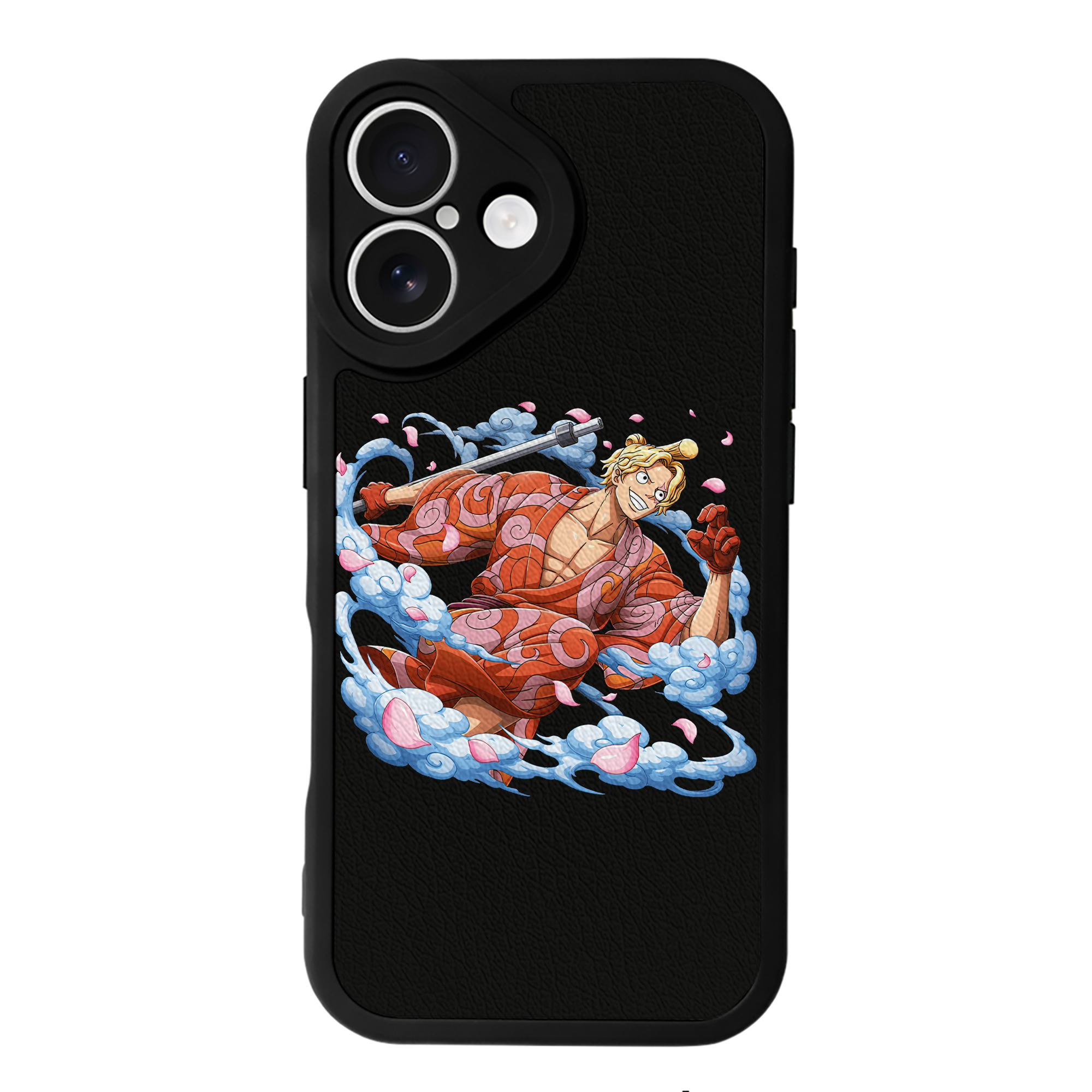（画像用） ワンピース サンジ ONE PIECE Sanji 【iPhone 16シリーズ対応】シリコンスマホケース（レザー調） 材質：シリコン
